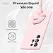 LoeoeL for Samsung Galaxy S21 Ultra Phone Case Silicone, Minimalist Ultra Thin Slim Soft Rubber Gel Solid Color Matte TPU Cute Case for Women Men, Girly Aesthetic Design & Camera Cover, Light Pink