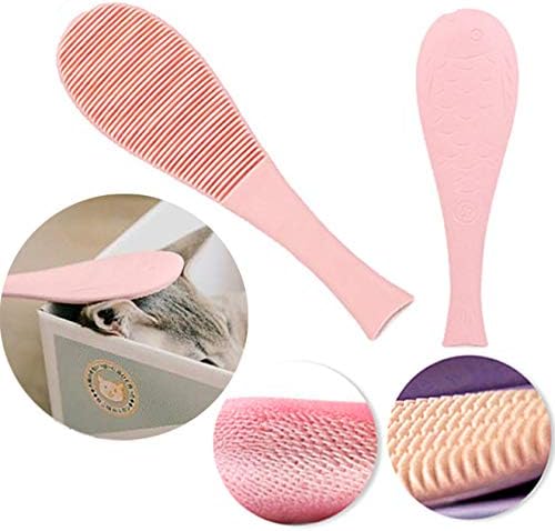 Blackhole Real Cat Tongue Textured Grooming Brush/Stick Best Nurturing Tool for Kitten Single-Ended Brush for Large Areas (Grayish Pink)