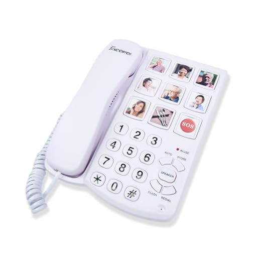 Excelltel Big Button Phone for Seniors, Corded Landline Telephone with Handsfree Function and 9 Groups of Memory, One-Touch Dialling,Suitable People with Vision Disorders/Hearing Damage (EX-LD-858HF)