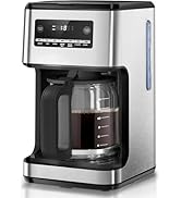 Kismile Coffee Maker, 14-Cup Programmable Drip Coffee Makers Machines with Timer, Keep Hot Plate ...