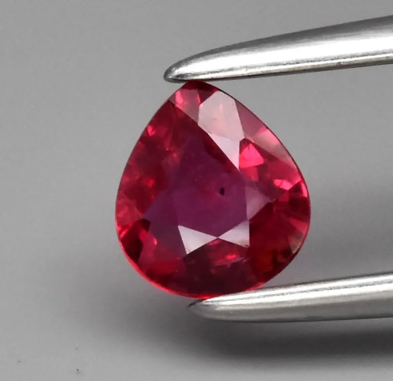 Rubis naturel facetté poire 4,5x4x1,8mm pour fabrication de bijoux DIY bague et pendentif