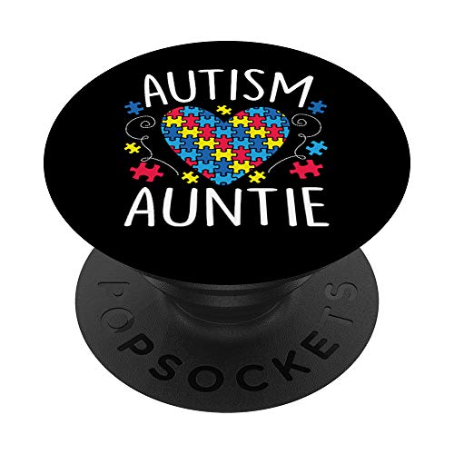 Auntación Autism Awareness Gifts Moms Teachers Aspergers Aunt PopSockets PopGrip Intercambiable