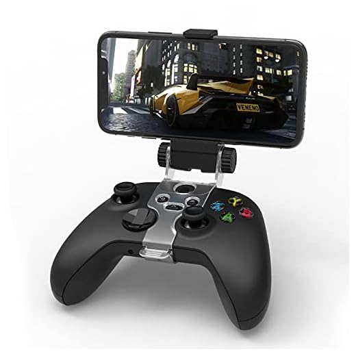 Suporte de clipe para Xbox One/S/X, suporte dobrável para celular com controle MENEEA com suporte ajustável para Xbox One/S/X sem fio