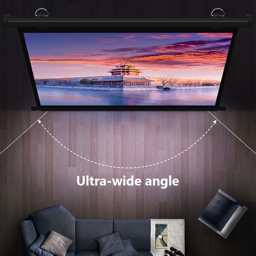 Mini pantalla portátil retráctil para proyector 30-72 in miniatura 5