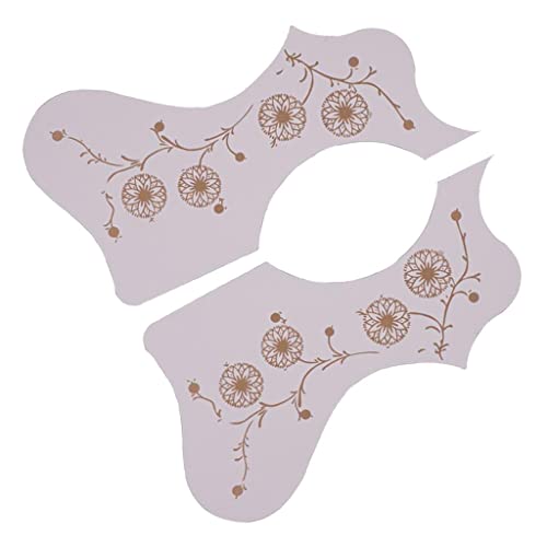 Leipupa 4 Pairs Left Right Hand Guitar Pickguards, Pvc Flower Printing Colorful Guitar Pick Guard Scratch Plate Acoustic Folk Guitars #TOP3