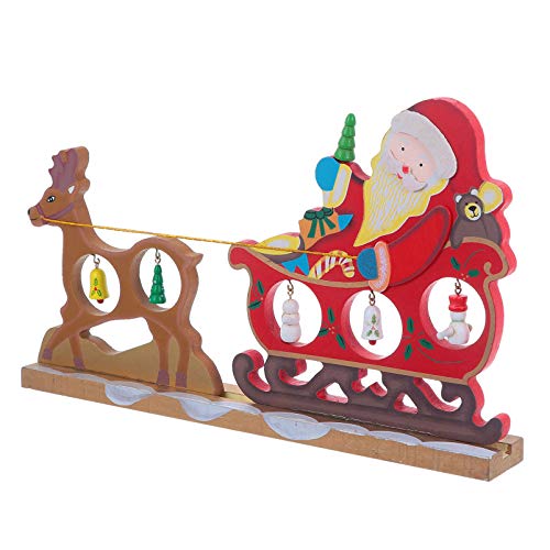 BESPORTBLE Decoração de Mesa de Natal Sinais Rena de Papai Noel Central Desktop Papai Noel No Trenó