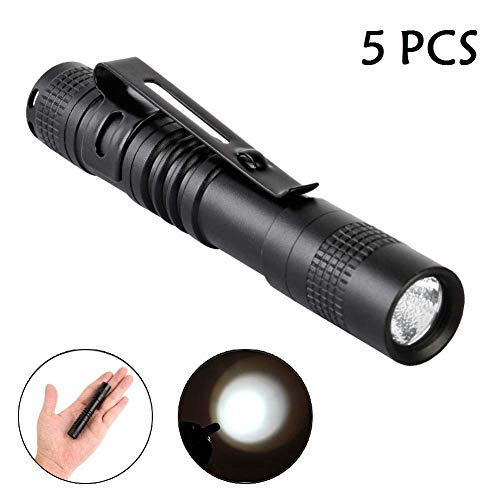 Bestsun Mini Flashlight Pen Light, 5Pcs Penlight Flashlight Ultra Bright Torch Portable Waterproof 1000Lm Small Flashlights With Clip Mini Medical Penlight Aaa Battery #TOP5