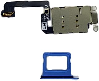 Lector dual SIM y bandeja SIM compatible con iPhone 16, color azul