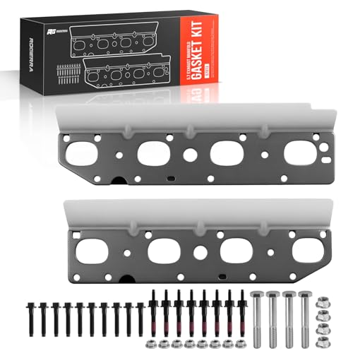5.7 Exhaust Manifold Gasket Kit Compatible with Dodge Ram 1500 2500 3500, Charger, Challenger, Jeep 300C 5.7L V8 2009-2020 - Replaces MS97083, 03309, 57073 (Left+Right)