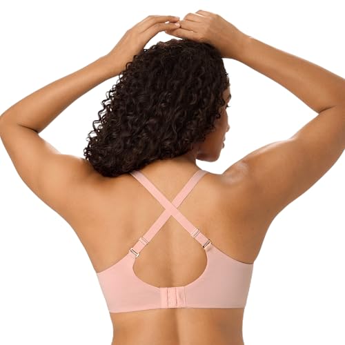 Image of Bali Womens Underwire Bra, Cotton Collection 2-ply Underwire Bra, Moisture-Wicking, Full Coverage, Convertible Straps
