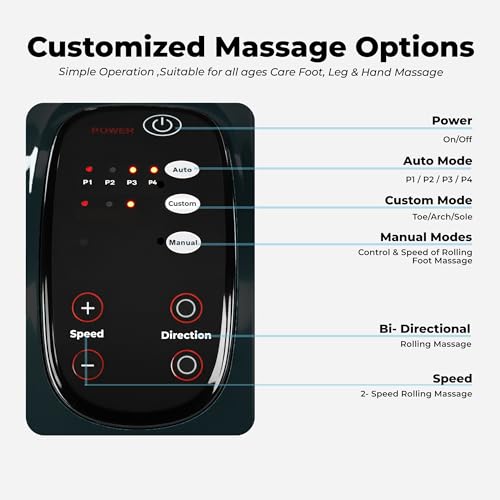 Image of Durafit91 Electric Foot Massager for Pain Relief, Feet Massager with Hand Simulation Massage, Air Compression, Shiatsu, Deep Kneading, Blood Circulation, Relaxation & Stress Relief, Portable Massager