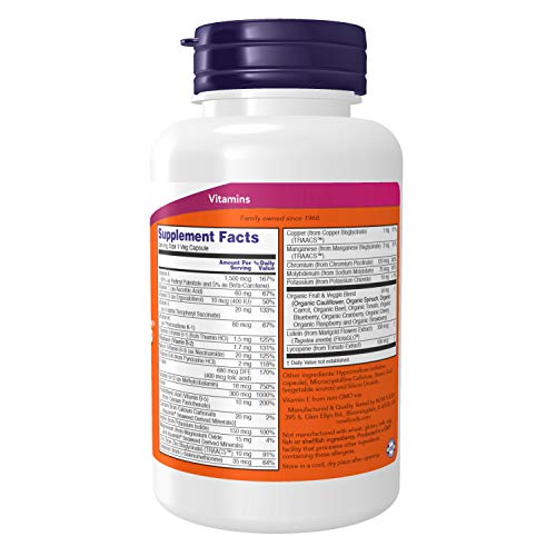 Now Supplements, Daily Vits™ With Fruit & Veggie Blend, Lutein And Lycopene, 120 Veg Capsules #TOP2