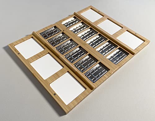 Genérico Watercolor Studio Eco-Palette - Paleta de acuarela de bambú natural, artístico, 12 sartenes cuadradas, 22 x 22 cm, 400 g