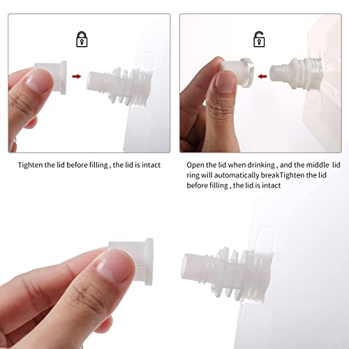 image for OHMAXHO Alcohol Pouches for Liquor,Reusable Drink Pouches for Adults A