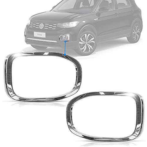 Aplique Cromado Para Farol Milha Neblina Vw T-Cross