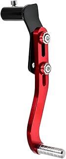 TOTMOX Alavanca de câmbio de marchas de alumínio CNC vermelha | Furo de montagem da alavanca do câmbio de marchas da motocicleta 12 mm ajuste universal