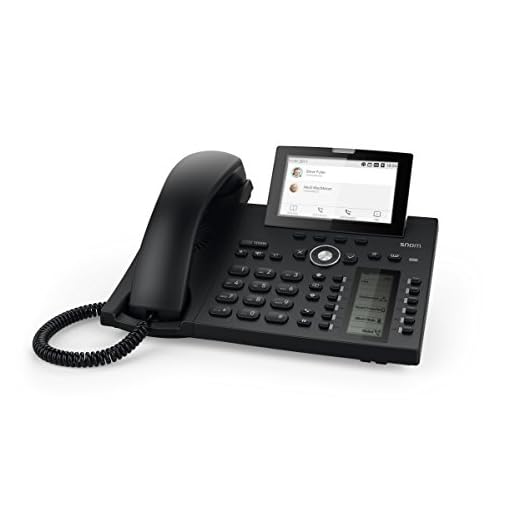 Snom D385 IP, telefono da tavolo SIP colore + SmartScreen, 12 identità SIP, interruttore a gancio sensore, Bluetooth, USB, 48 chiavi autoetichettabili (12 fisiche), nero, 00004340
