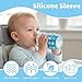 4 Pack Silicone Sleeves Compatible with Gulicola Glass Bottle, Silicone Sleeves for Glass Bottle, Soft and Flexible, Protect Bottles from Drops and Cracks, with Built-in Marking, Blue