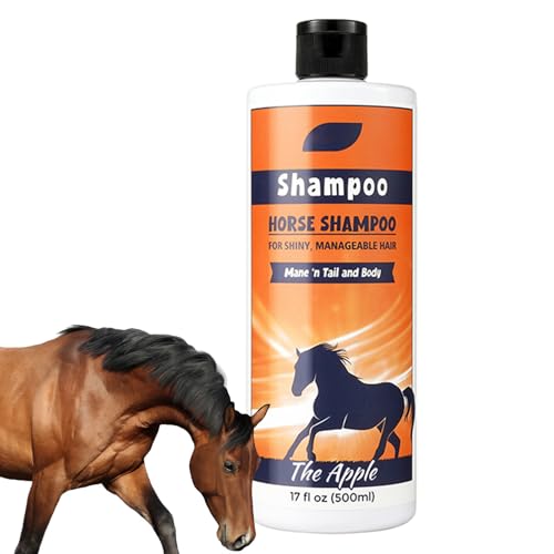 Champú Crin y Cola de Caballo - Acondicionador Natural Nutritivo | 500ml Champú para Caballos para Pelaje Brillante y Saludable, Suave con la Piel, Adecuado para Todos los Tipos de Caballos