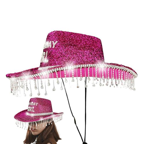 Chapeau de cowgirl anti-fade pour fête d'anniversaire et festival