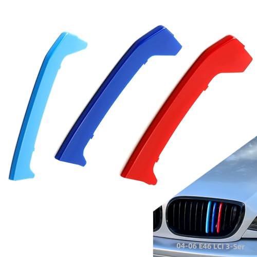 Image of Grille color stripes Compatible with BMW accessories 2004-2006 E46 LCI 3 Series 2-Door Coupe 325ci 330ci 11-Beam Kidney Grill 11-Beam