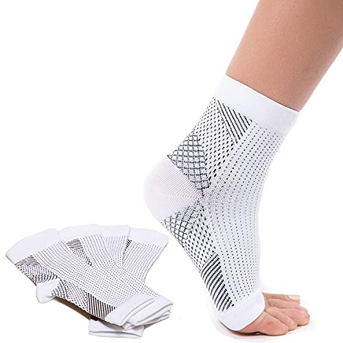 2 Pairs Plantar Fasciitis Socks with Arch Support, Foot Care Compression Sleeve, Eases Swelling & Heel Spurs, Ankle Brace Support, Relieve Pain Fast