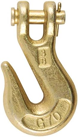 CURT 81438 3/8-Inch Forged Steel Clevis Grab Hook, 6,600 lbs. Work Load, 1/2-In Pin, YELLOW ZINC