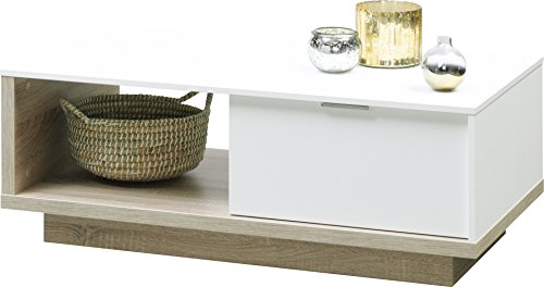 CS Schmalmöbel Couchtisch MY ELL | In Weiss und Eiche | 106 x 39 x 59 cm | 56.012.541/80 - 56.012.541/80 CS Schmalmöbel Couchtisch MY ELL | In Weiss und Eiche | 106 x 39 x 59 cm | 56.012.541/80