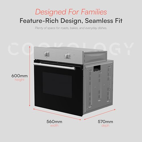 Cookology Built-in Electric Fan Oven in Stainless Steel - 65 Litre Capacity – Single Oven with Grill - Mechanical Controls - A Energy Rating – BOFA65SS - Image 5