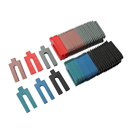 Plastic Packers SPACERS Wedges Builders 1-6mm 100 Pack Glazing/Flooring, Assorted Mulicolour, 1 | 2 | 3 | 4 | 5 & 6mm