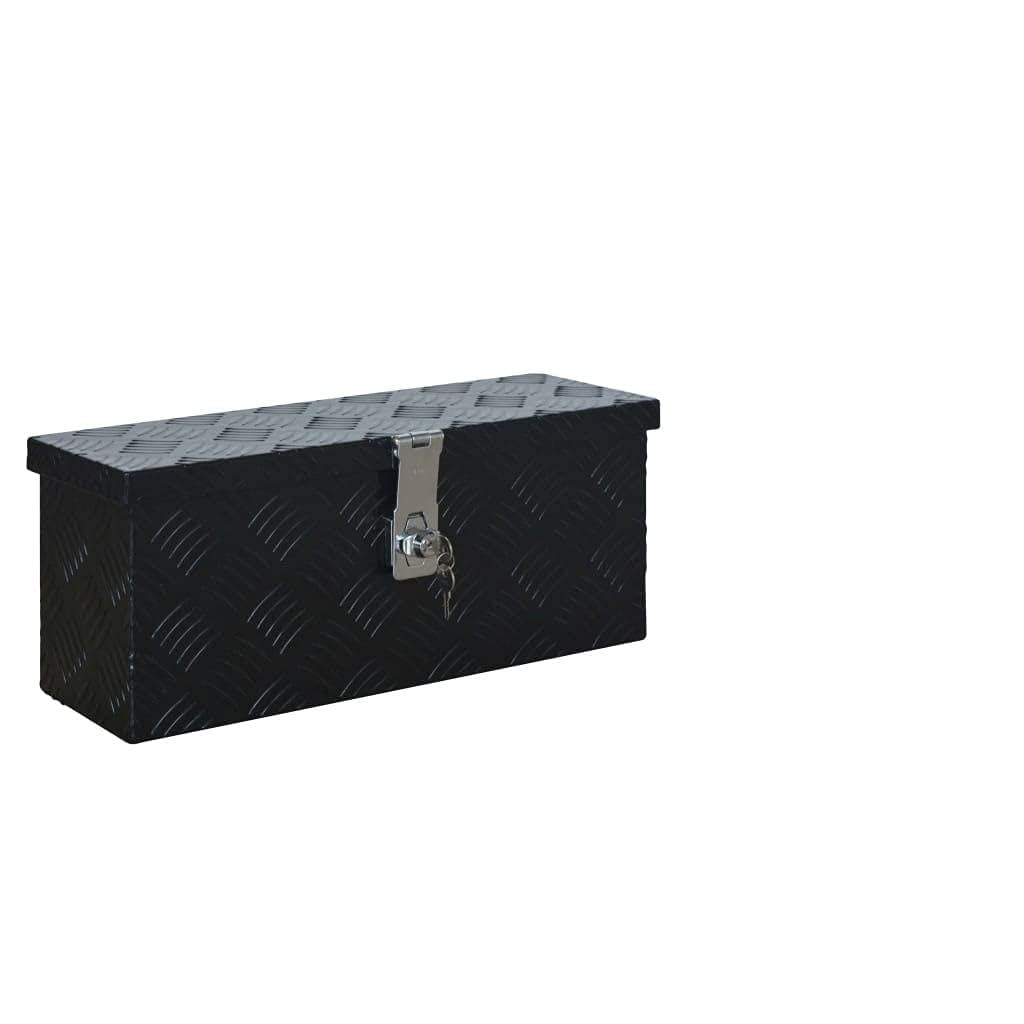 Genérico Caja de Aluminio 485x140x200 mm Negra,Bricolaje,Accesorios de Bricolaje,Organización y Almacenamiento de Herramientas,Cajas de herramientas-144845
