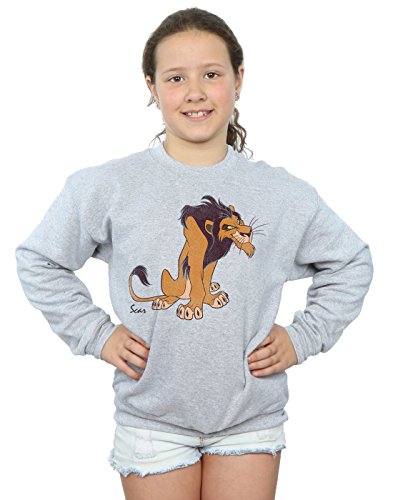 Sweat-shirt Disney Le Roi Lion Scar 7-8 ans gris chaud qui ne bouloche pas