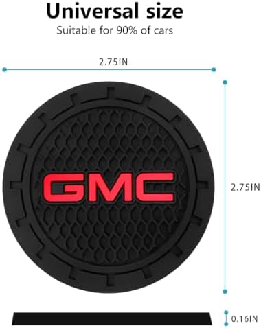 Car Cup Holder Coaster for GMC Silicone Interior Accessories 2.75in 2Pieces - 3