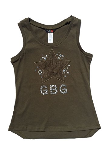 GUESS G Girls' Grommet Embellished Star Logo Tank Top