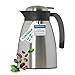 Produktbild Blumtal Thermoskanne 1l - BPA-freie Teekanne mit Quick Tip Verschluss - auslaufsichere Kaffeekanne thermo für langanhaltende Isolation/Thermoskanne Tee - Kaffekanne - Tee Thermoskanne Edelstahl Silber