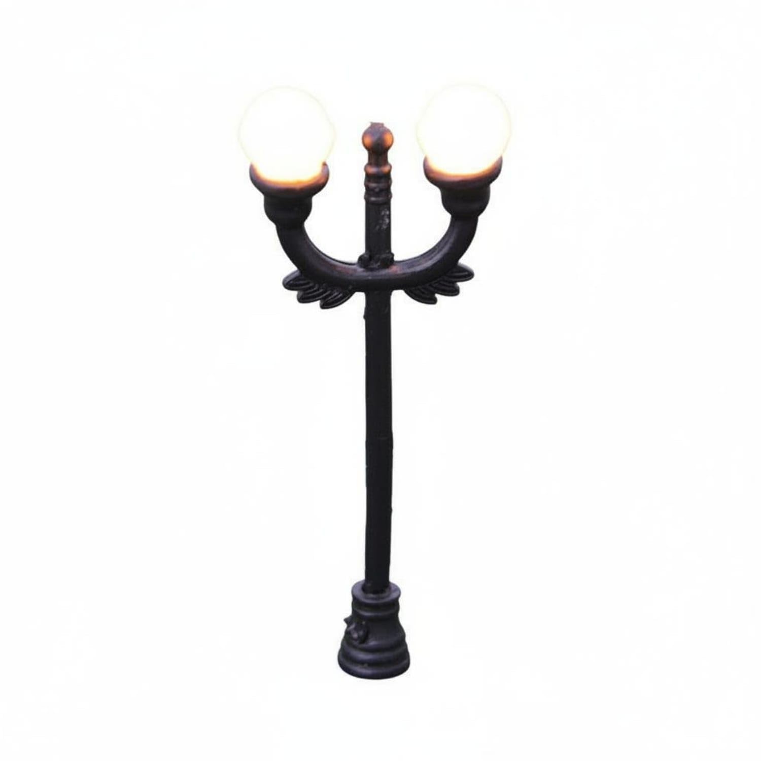 DIY Project Double Head Street Lamp Model Long-Lasting Micro Landscape Street Light Vintage Design Luminous Miniature Lamppost for Hobbyists, Sand Table, Miniature Scene, Double Head Lamp-image-25