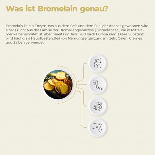 Bandini® Bromelain Strong | 180 magensaftresistente Kapseln | 1000 mg – 2500 GDU pro Tagesdosis (2 Kapseln) | 3-Monats-Vorrat | Maximale Bioverfügbarkeit | Natürlicher Ananasextrakt | 100% vegan – Bild 5