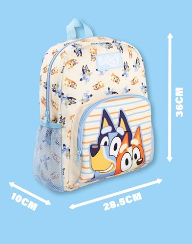 Bluey Kids Backpack Bingo Character in Beige | Childrens Mini Bag with Adjustable Straps and Mesh Pocket3