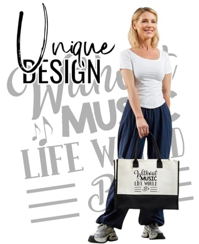 Bolso Tote de Lona para Mujeres Músicas InnoBeta miniatura 2