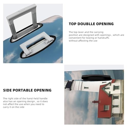 Travel Luggage Cover Fashion Suitcase Protector Lighthouse Backdrop Spandex Baggage Covers Washable Suitcase Covers Anti-Scratch Luggage Cover Protectors Fits 18-32 Inch Suitcases Small4