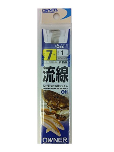 OWNER(オーナー) 糸付 20840 白 流線 フック 41821 釣り針