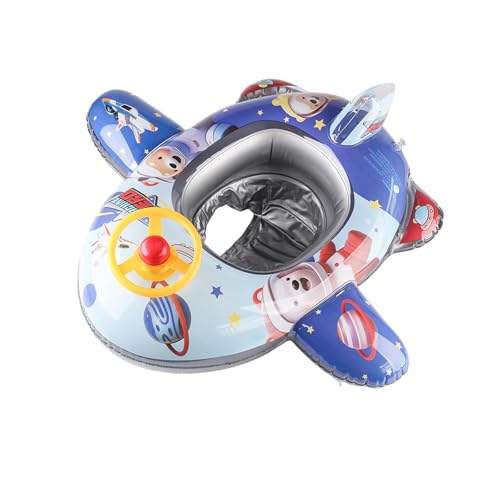FuYelng Bouée Gonflable Avion avec Volant, 78 * 20 * 70 cm Anneau de Natation Gonflable Créatif pour Enfant 3-6 Ans Bouée Piscine Enfant, pour Plage Piscine...