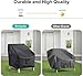 BROSYDA Patio Chair Covers for Outdoor Furniture Waterproof 2 Pack, Lawn Chair Covers 600D Heavy Duty Oxford Cloth, Large Covers for Lounge Lawn Deep Seat Black 29