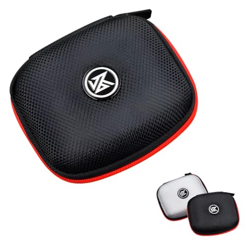 Case Porta Fone De Ouvido Rígido Compacto Bolsa Estojo Para Fones In Ear Bluetooth Com Ou Sem Fio Cabo USB Preto Organizador Viagem (Preto)