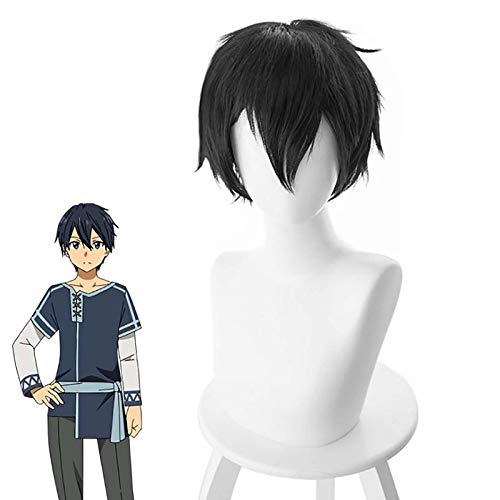 ydound 2022 Parrucche Cosplay Anime, Sao Kirigaya Kazuto Kirito Parrucche Cosplay con Tappo di Parrucca Gratuita(Colore:1) (Color : 1)