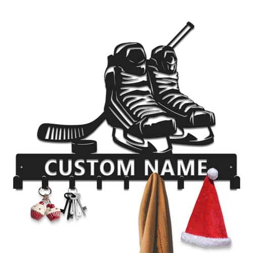 Hockey Puck & Stick Wall Art Hooks