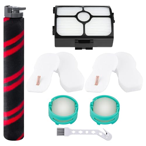 HZ3002 Brush Roller Filter Replacement Compatible with Shark Stratos Ultralight Corded Stick Vacuum HZ3000 HZ3002 HZ3002C,1 Brush Roll, 1 Filter, 2 Foam & Felt Filters and 2 Odor Neutralizer Cartridge