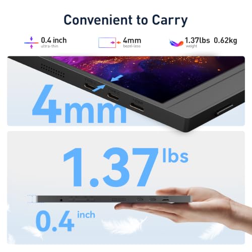 KOORUI 15.6 inch Portable Monitor, FHD 1080P IPS External Display by KOORUI - Used condition - Image 9