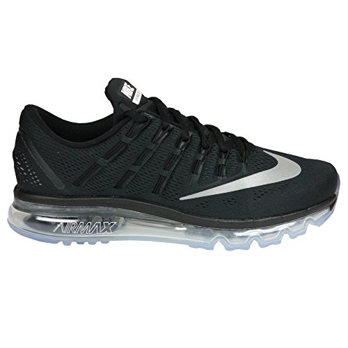 Nike Mens Air Max 2016 Running Shoes Black/White/Dark Grey 806771-001 Size 10.5