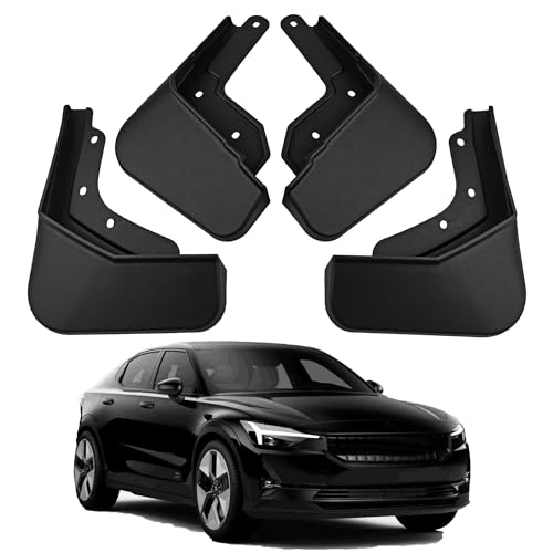 Image of Mud Flaps Compatible with 2025 Polestar 2 Accessories 2021-2024 All Weather Fender Guard Mudguards Sediment Protection No Need to Drill Holes